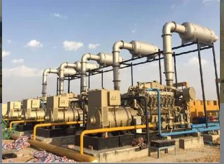 Үндістан 5 × 1000 кВт табиғи газ генераторлары және газ қозғалтқышымен басқарылатын 4 компрессор жинағы